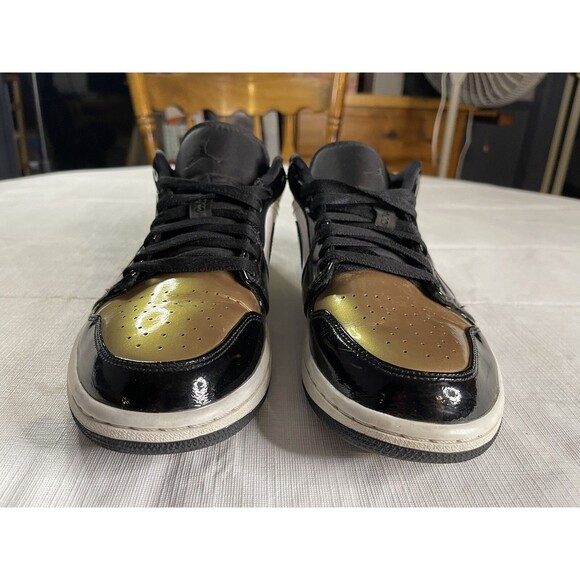 Air Jordan 1 Low Gold Toe Size 10.5 CQ9447-700 Metallic Gold/White/Black main image 10